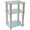 Doba-Bnt Extra Tall Glass, White LCD, Plasma TV Stand & Utility Table or End Table SA2647958